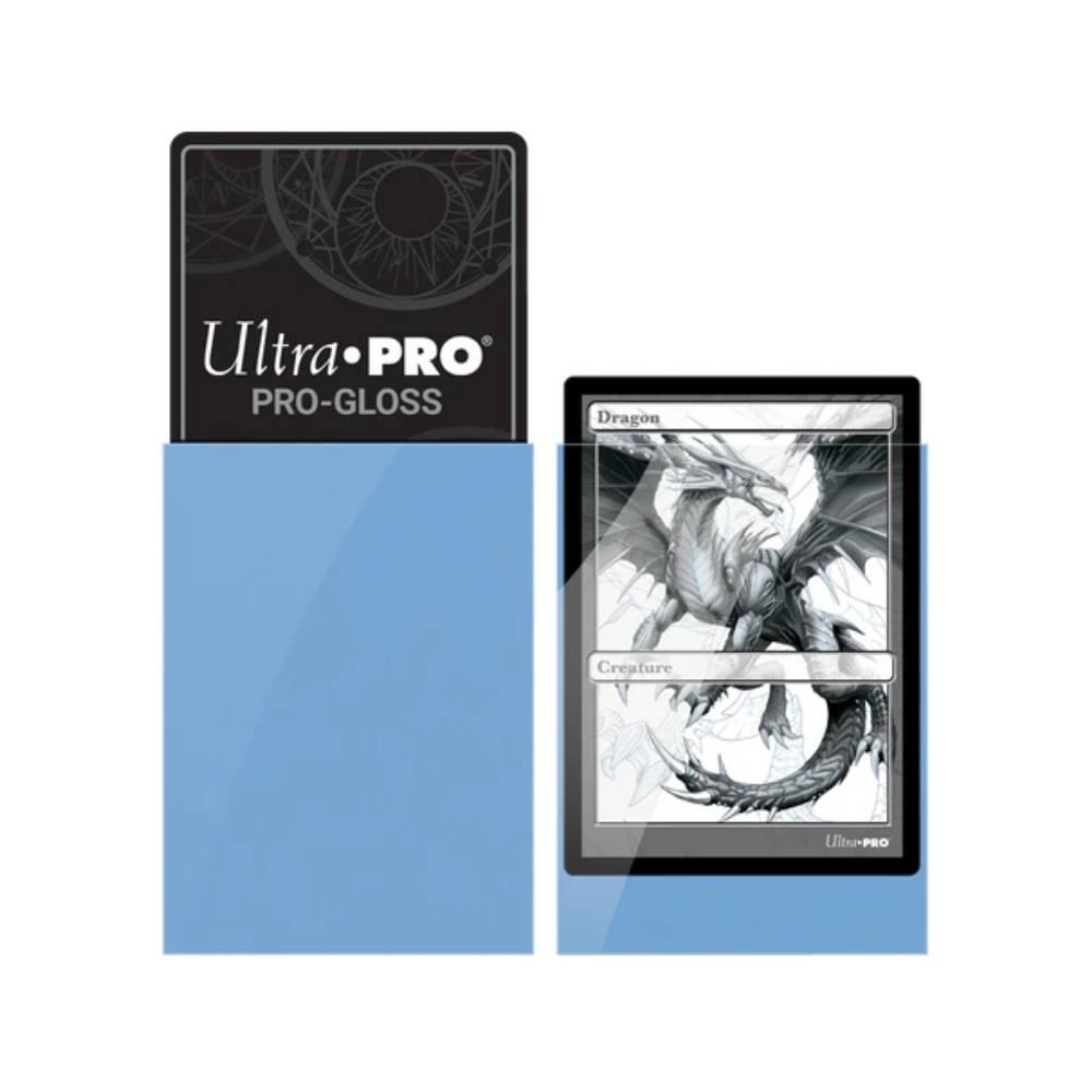 50 protèges-cartes Gloss Standard - Bleu Clair - Ultra Pro - Kimori.fr