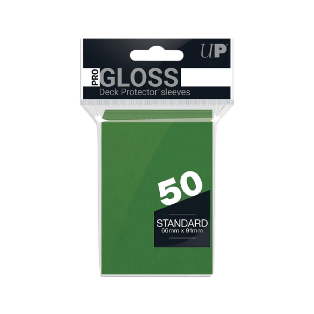 50 protèges-cartes Gloss Standard - Vert - Ultra Pro - Kimori.fr