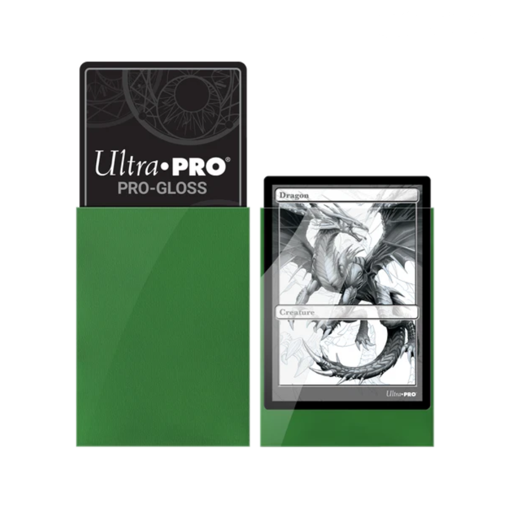 50 protèges-cartes Gloss Standard - Vert - Ultra Pro - Kimori.fr