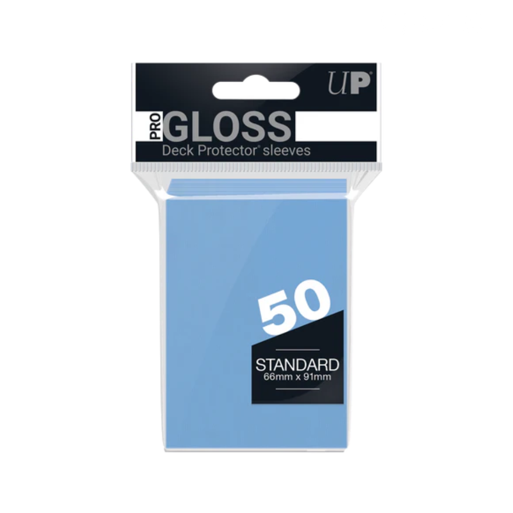 50 protèges-cartes Gloss Standard - Bleu Clair - Ultra Pro - Kimori.fr