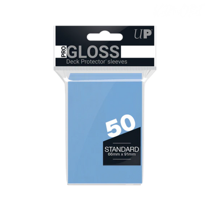 50 protèges-cartes Gloss Standard - Bleu Clair - Ultra Pro - Kimori.fr