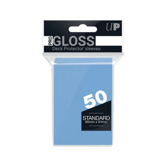 50 protèges-cartes Gloss Standard - Bleu Clair - Ultra Pro - Kimori.fr