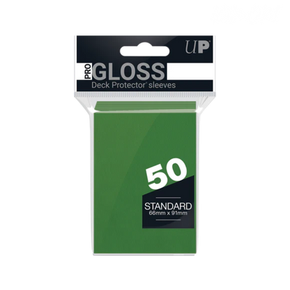 50 protèges-cartes Gloss Standard - Vert - Ultra Pro - Kimori.fr